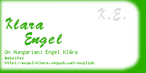 klara engel business card